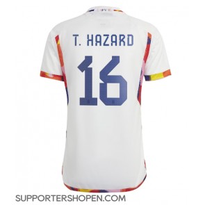 Belgien Thorgan Hazard #16 Borta Matchtröja VM 2022 Kortärmad